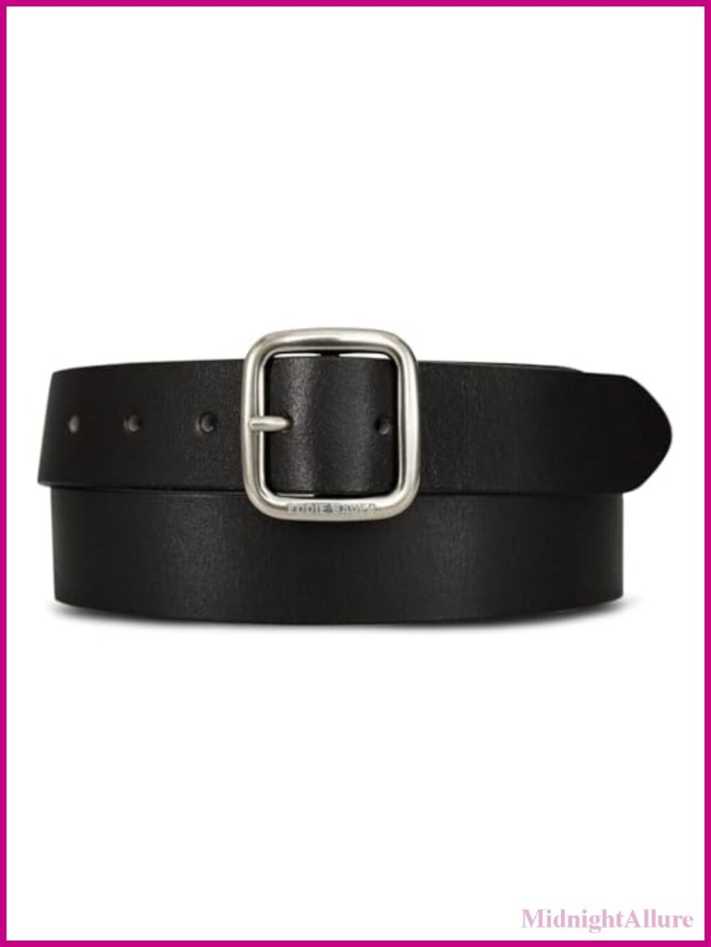 Genuine Buffalo Leather Belt with Durable Metal Buckle Casual 1-3/8" Wide